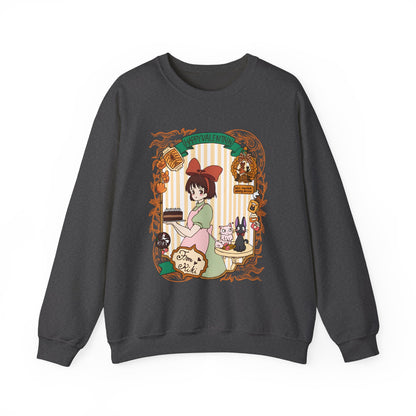 Kiki Happy Studio Ghibli Sweatshirt – 100% Cotton Kiki’s Delivery Service Pullover for Anime Fans