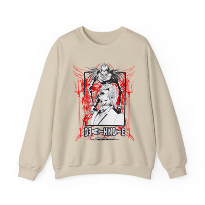 Death Note Anime Sweatshirt – 100% Cotton Pullover Featuring Light, L & Ryuk