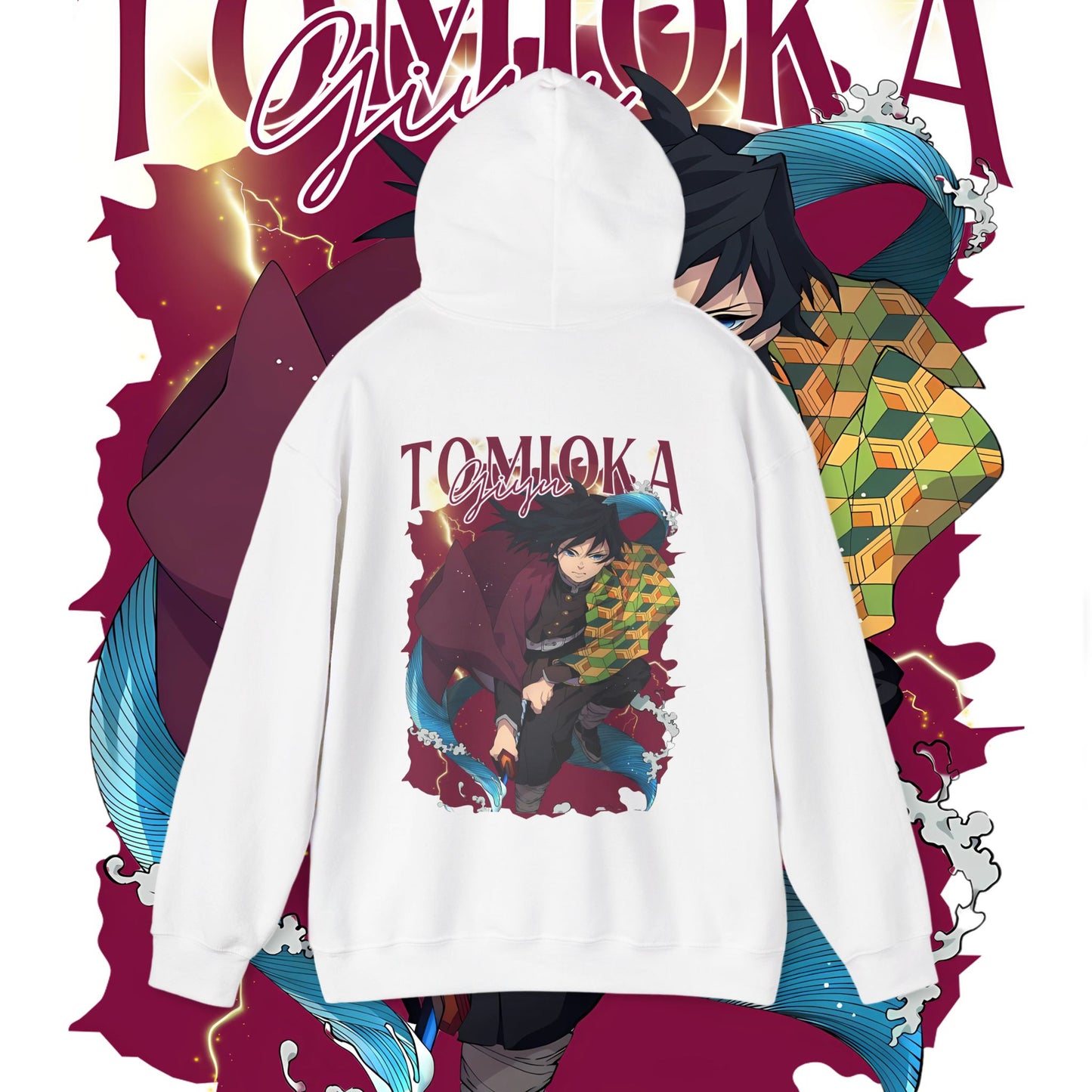 Giyu Tomioka Hashira Hoodie – 100% Cotton Anime Streetwear