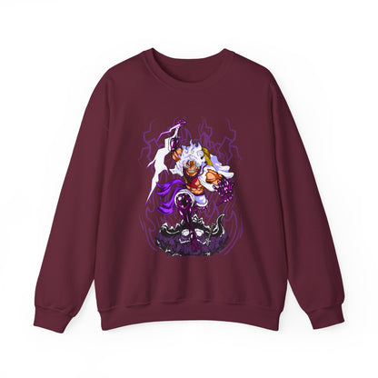 Luffy Gear 5 One Piece Sweatshirt – 100% Cotton Anime Pullover for Straw Hat Fans