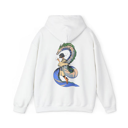 Haku Spirited Away Back Print Hoodie – 100% Cotton Studio Ghibli Anime Pullover