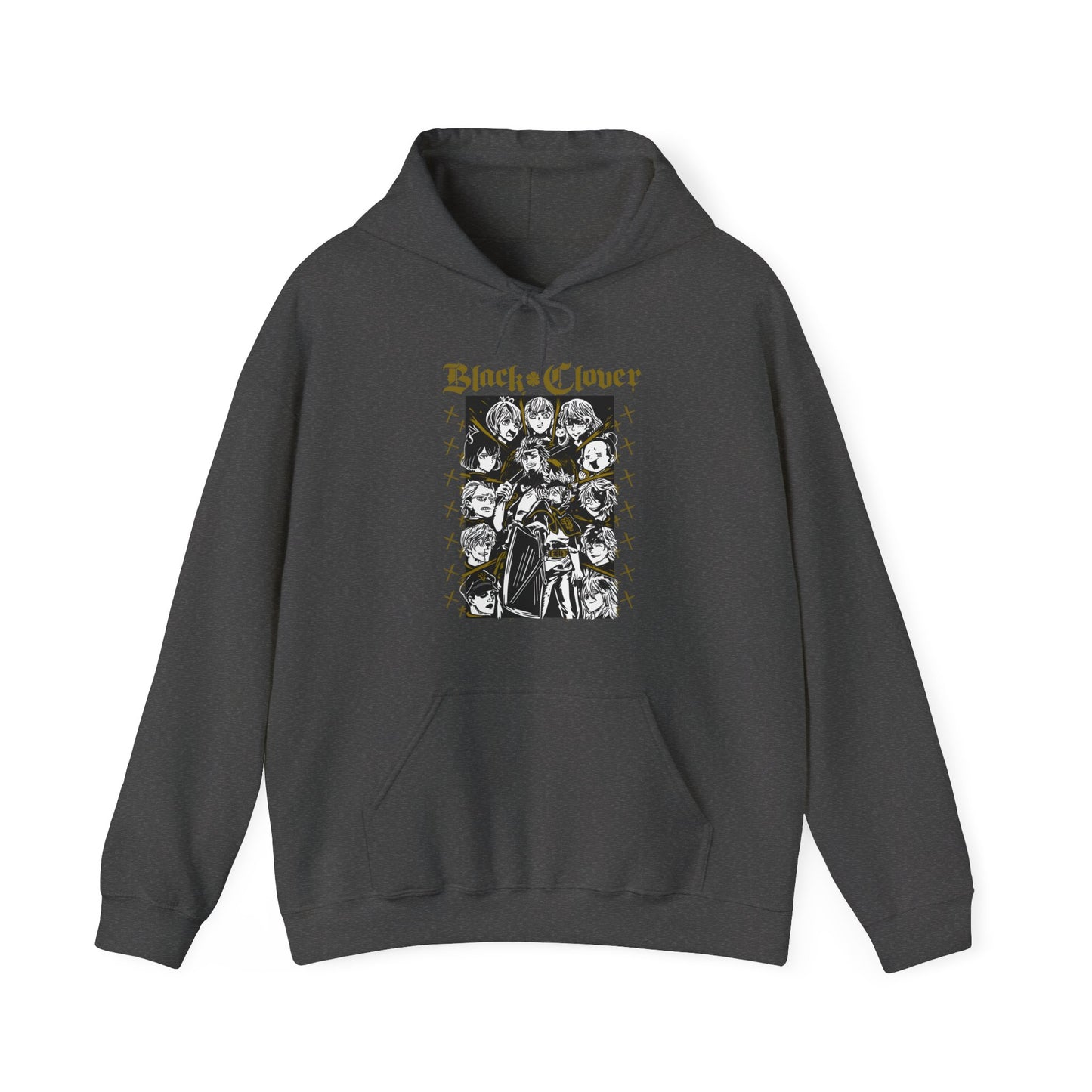 Black Clover Characters Hoodie – 100% Cotton Anime Hooded Sweatshirt – Asta Yuno Noelle Pullover for Fans