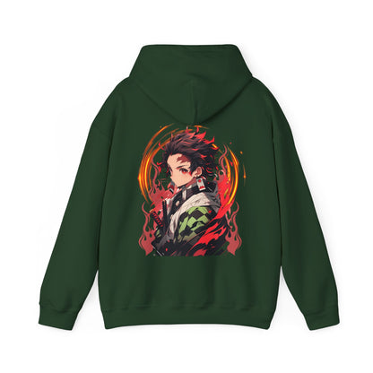 Tanjiro Kamado Back Print Hoodie – 100% Cotton Demon Slayer Anime Hoodie