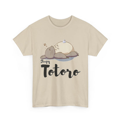 Sleepy Totoro T-Shirt – 100% Cotton Ghibli Tee for Cozy Anime Fans