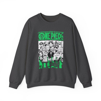 One Piece Characters Sweatshirt – 100% Cotton Anime Crew Pullover for True Fans