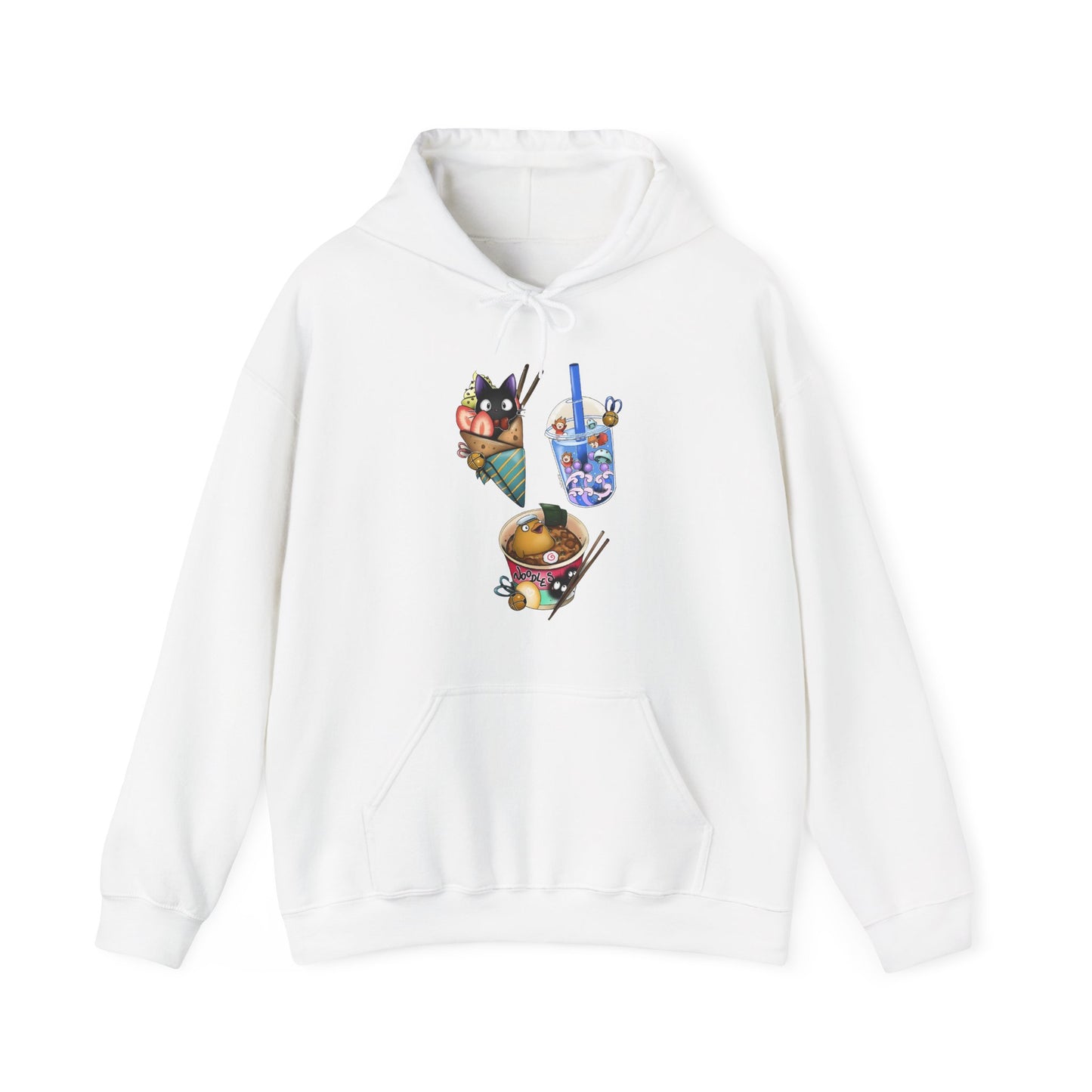 Studio Ghibli Food Hoodie – 100% Cotton Anime Hooded Sweatshirt Featuring Iconic Ghibli Dishes