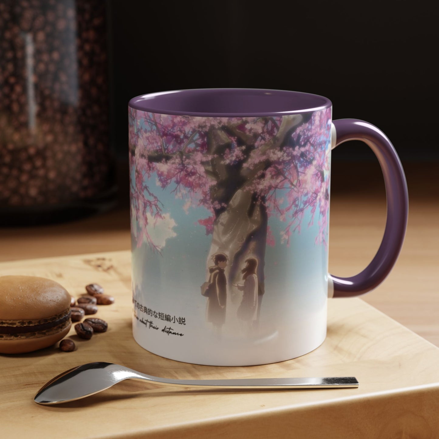 5 Centimeters Per Second Accent Mug – Makoto Shinkai Color Handle Cup 11oz & 15oz – Sakura Anime Love Gift