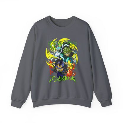 Magna and Luck Black Clover Sweatshirt – 100% Cotton Anime Crewneck for Magic Knights Fans