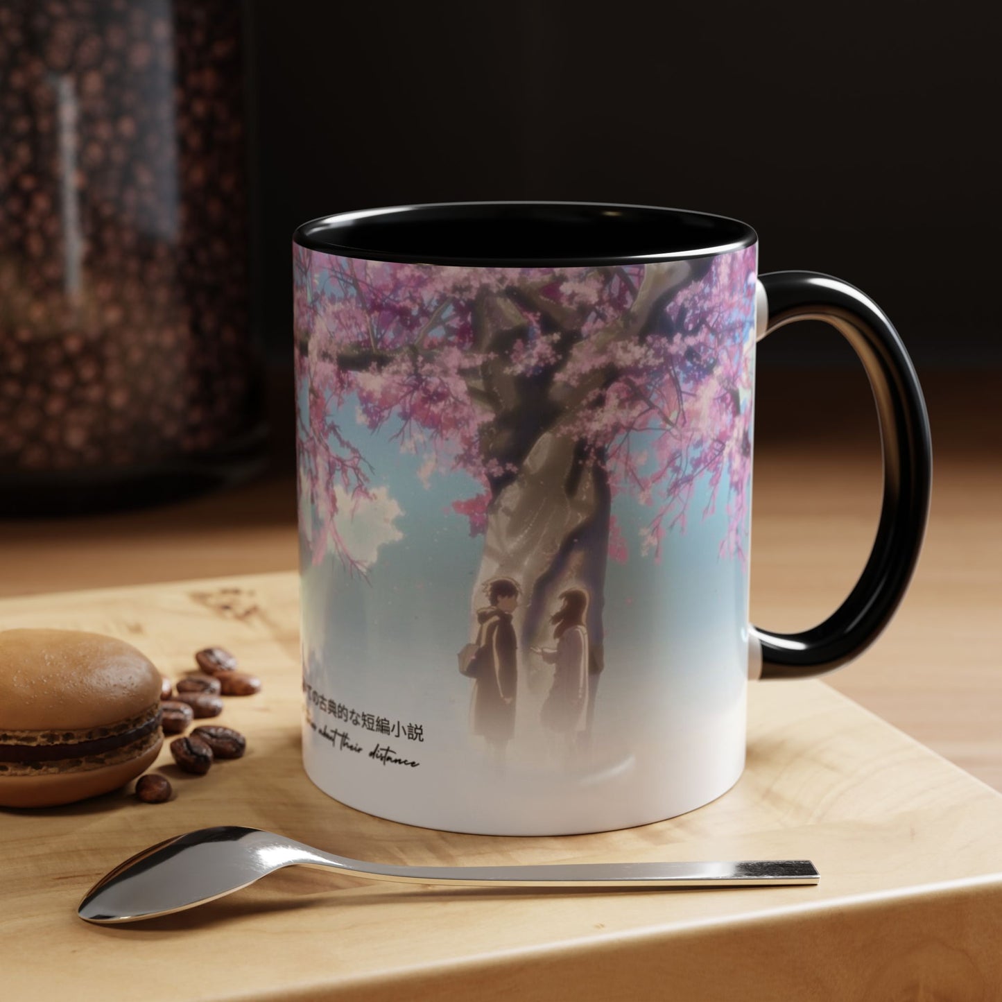 5 Centimeters Per Second Accent Mug – Makoto Shinkai Color Handle Cup 11oz & 15oz – Sakura Anime Love Gift