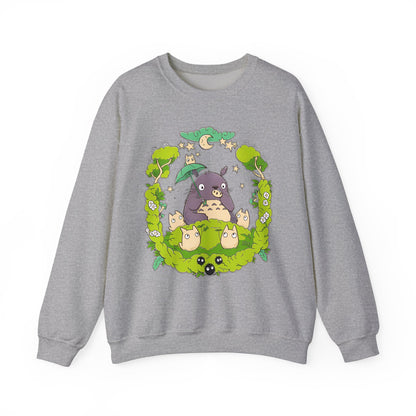 Totoro Forest Magic Sweatshirt – 100% Cotton Studio Ghibli Pullover Inspired by My Neighbor Totoro