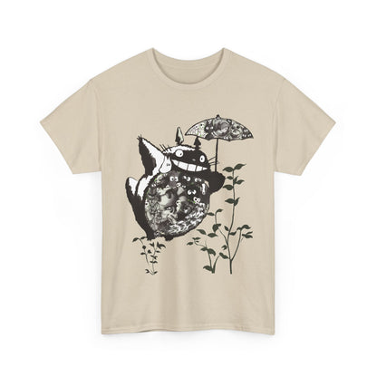 Totoro Black and White T-Shirt 100% Cotton | Studio Ghibli Anime Tee