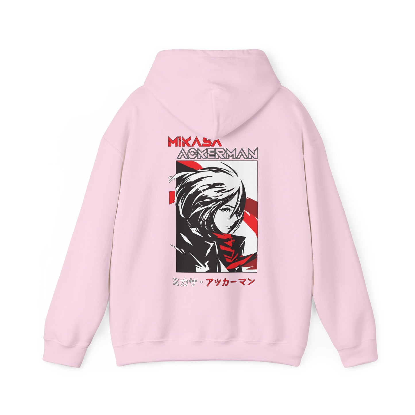 Mikasa Ackerman Hoodie 100% Cotton with Back Print – Attack On Titan Anime Pullover