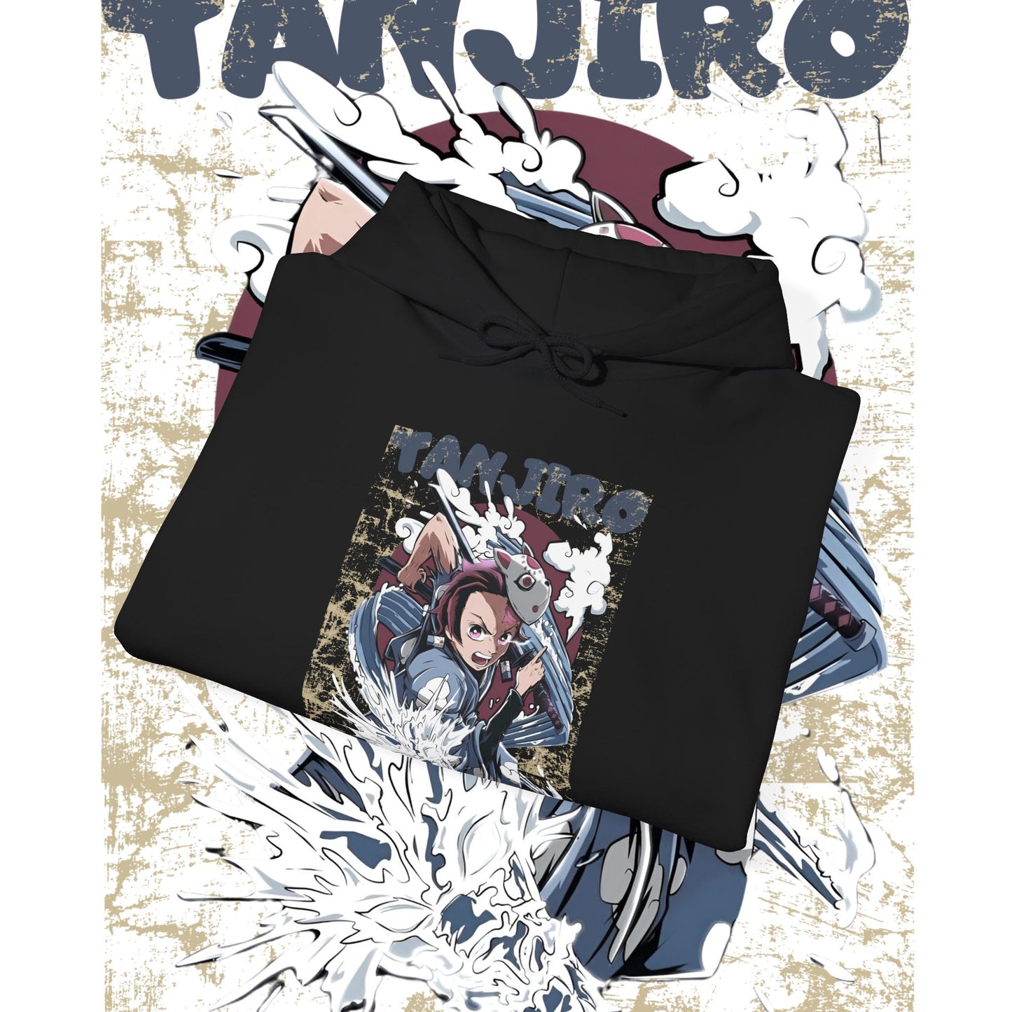 Tanjiro Wind Mask Hoodie – 100% Cotton Anime Streetwear