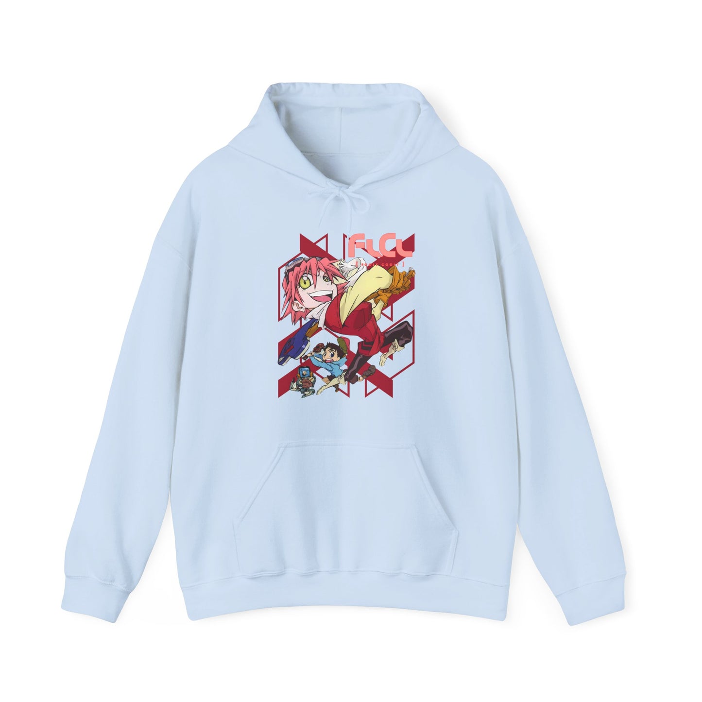 FLCL Hoodie – 100% Cotton Gildan 18500 | Fooly Cooly Classic Anime Hoodie for True Fans