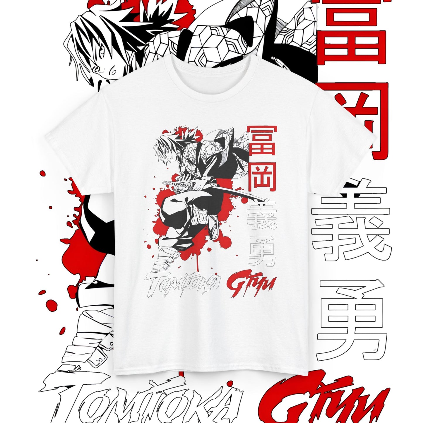 Giyu Tomioka Demon Slayer Hashira T-Shirt | 100% Cotton Anime Tee
