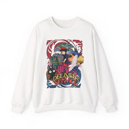 Kiki's Delivery Service Art Sweatshirt – 100% Cotton Cozy Studio Ghibli Anime Pullover