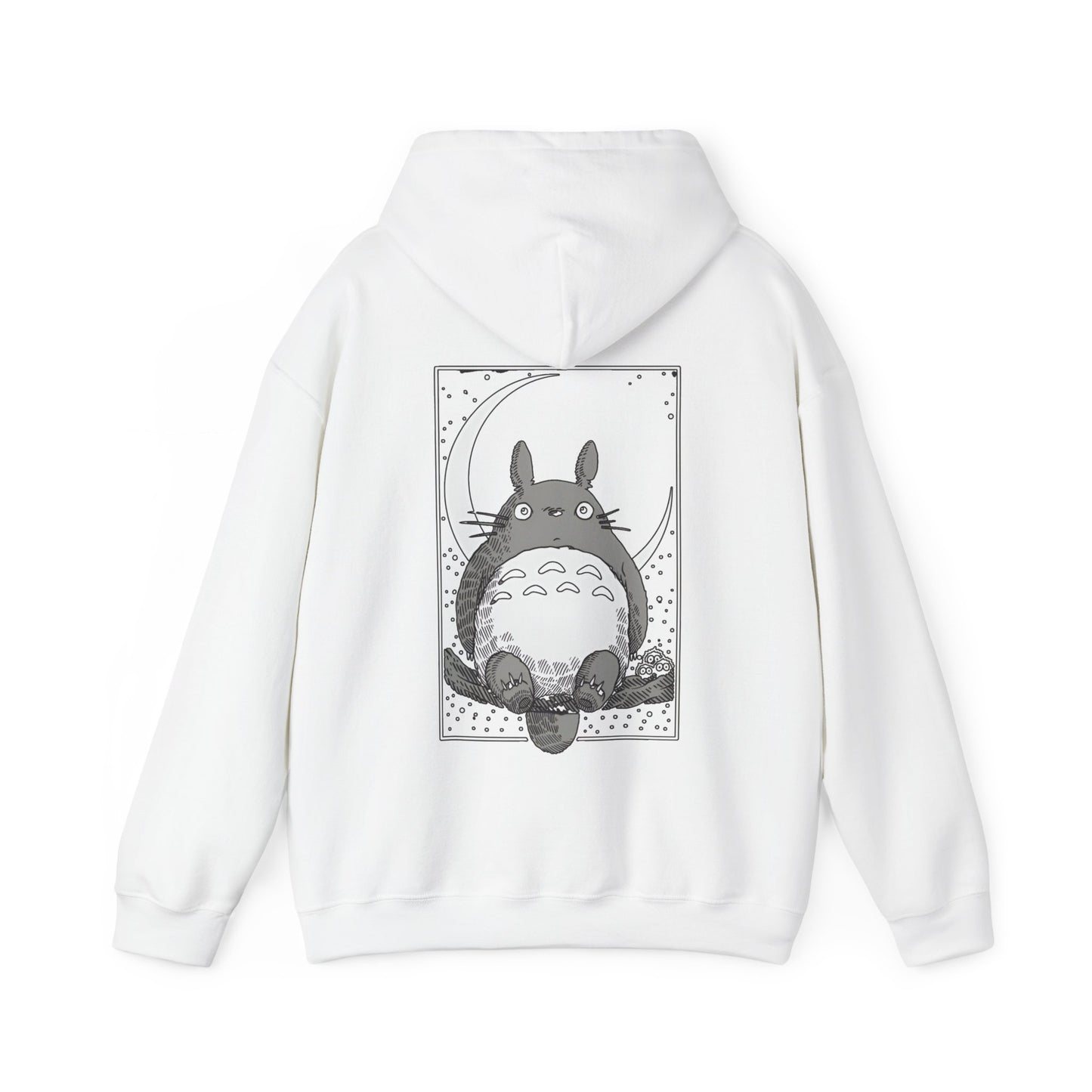 Totoro Night Dreams Back Print Hoodie – 100% Cotton Studio Ghibli Sweatshirt for Anime Lovers