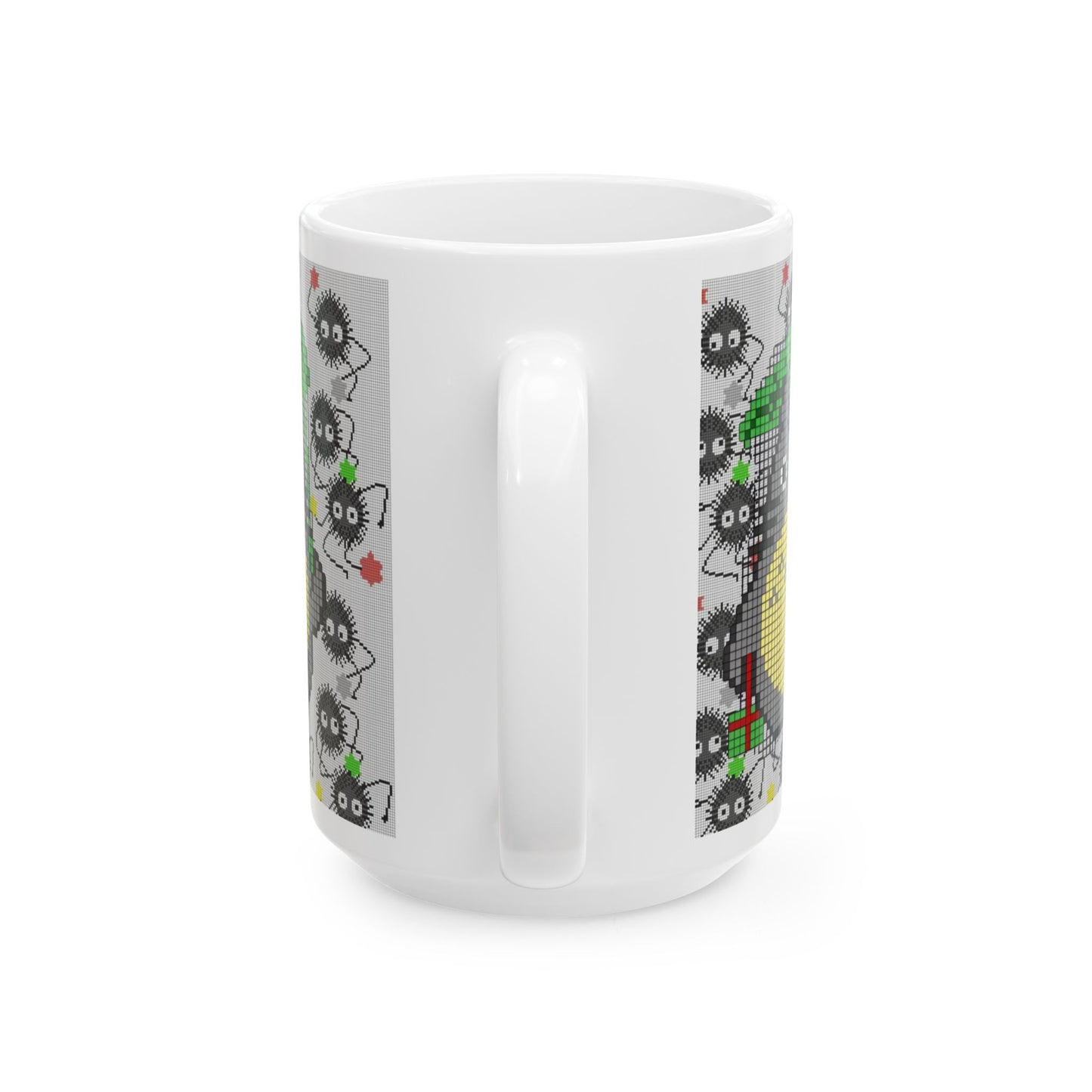 Totoro & Soot Sprites Mug – Studio Ghibli Ceramic Coffee Cup – 11oz & 15oz Anime Gift for Fans