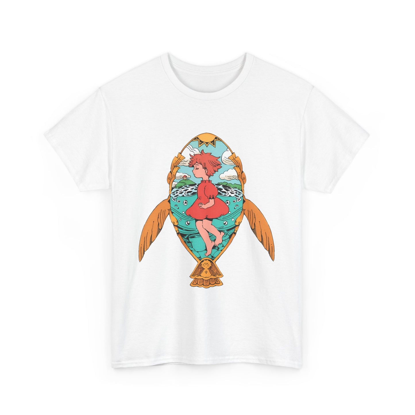 Ponyo Art T-Shirt – 100% Cotton Studio Ghibli Shirt for Anime Fans