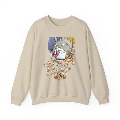 My Neighbor Totoro with Flowers Sweatshirt – 100% Cotton Studio Ghibli Cozy Floral Pullover