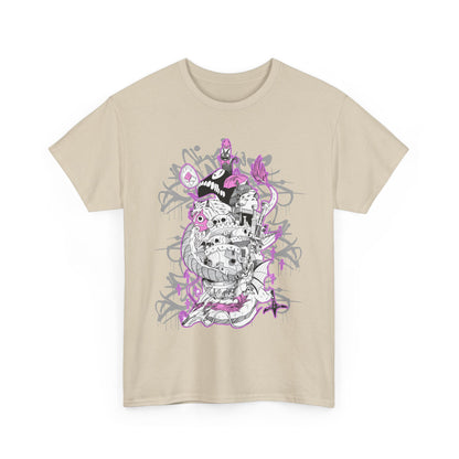 Studio Ghibli Art Deco T-Shirt | Anime Cotton Graphic Tee