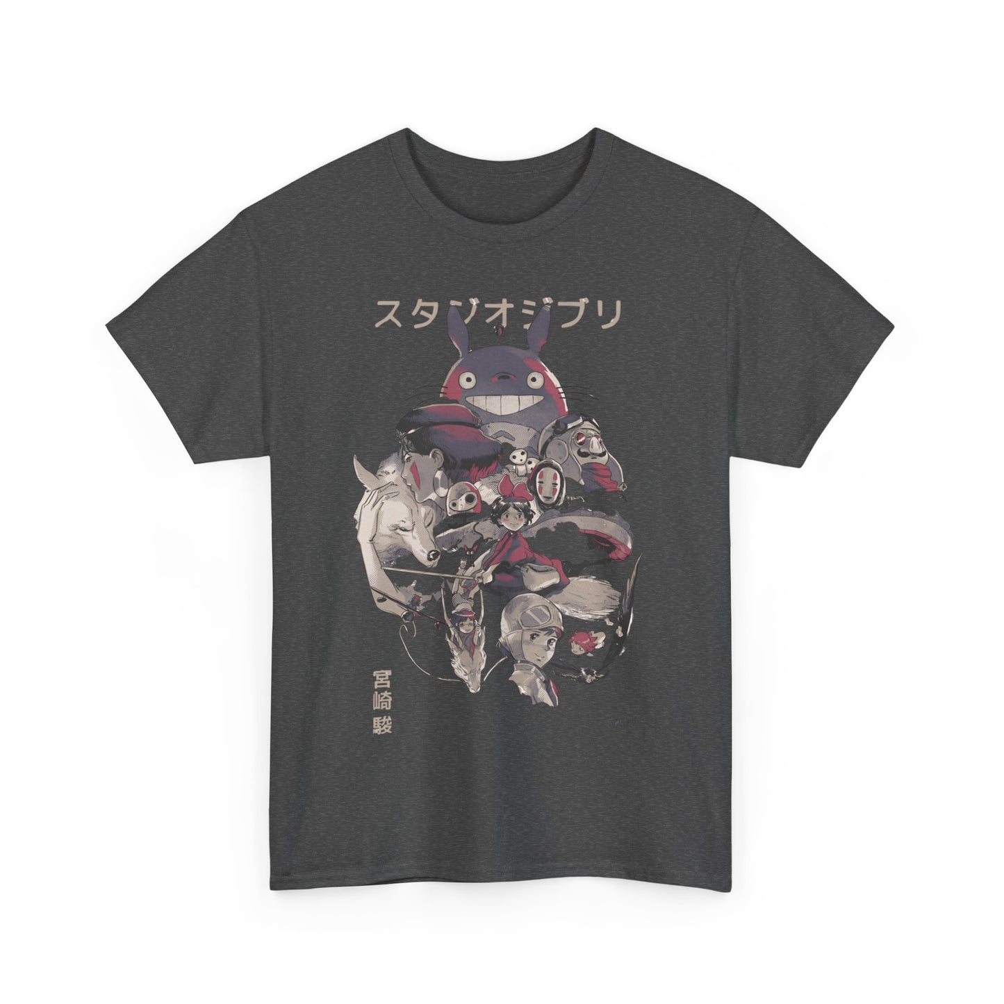 Studio Ghibli Characters T-Shirt 100% Cotton | Anime Canvas Art Tee