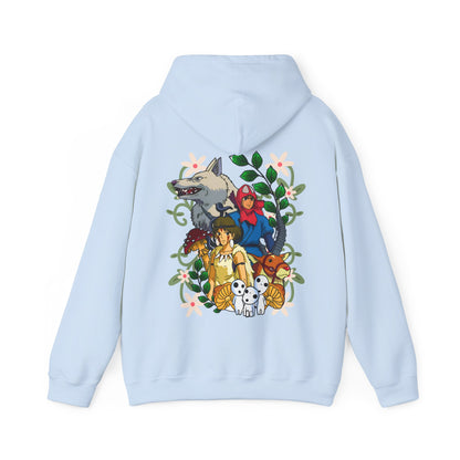 Princess Mononoke Back Print Hoodie – 100% Cotton Studio Ghibli Art Cover Sweatshirt