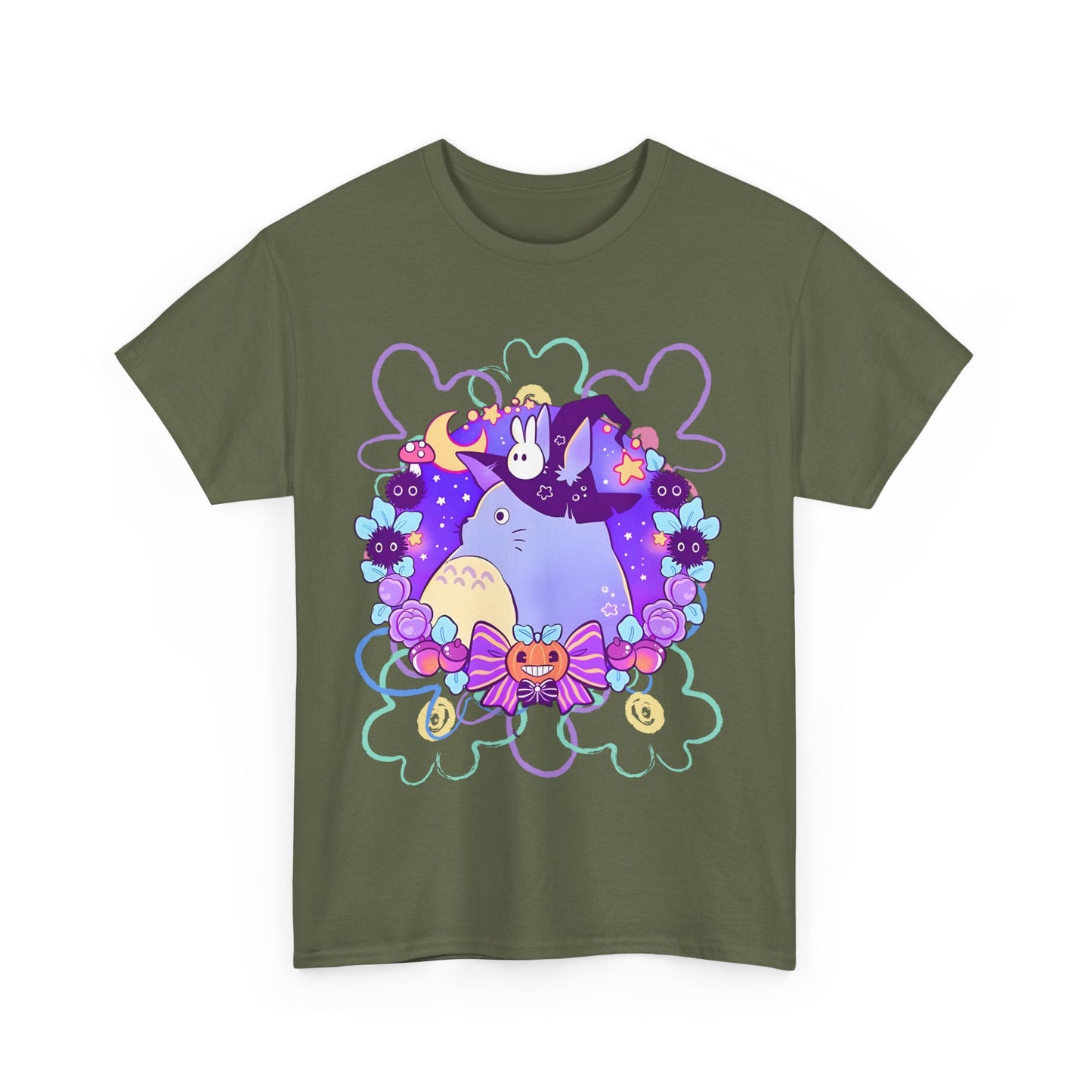 Totoro Mage T-Shirt – 100% Cotton Fantasy Ghibli Anime Tee
