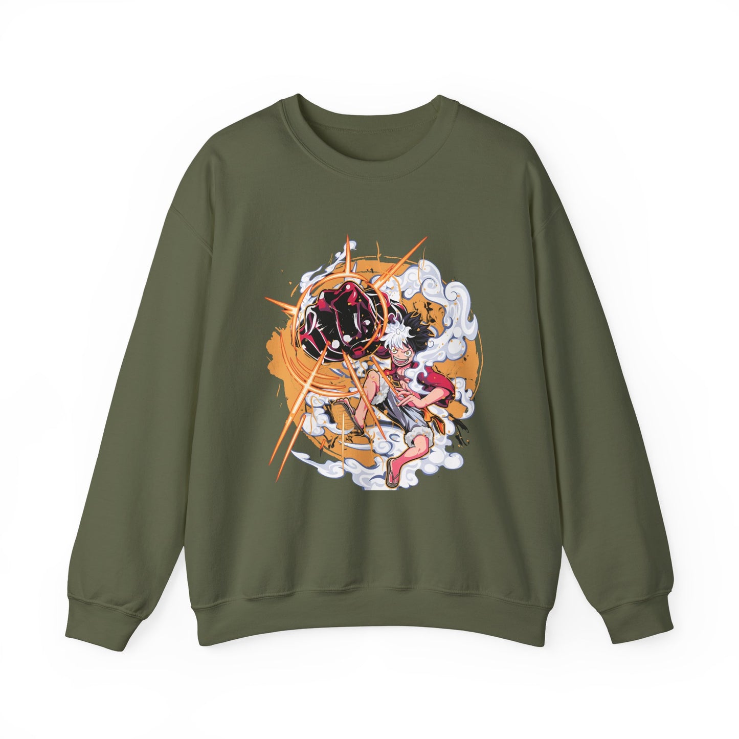 Power Luffy Sweatshirt – 100% Cotton One Piece Anime Pullover for Fans