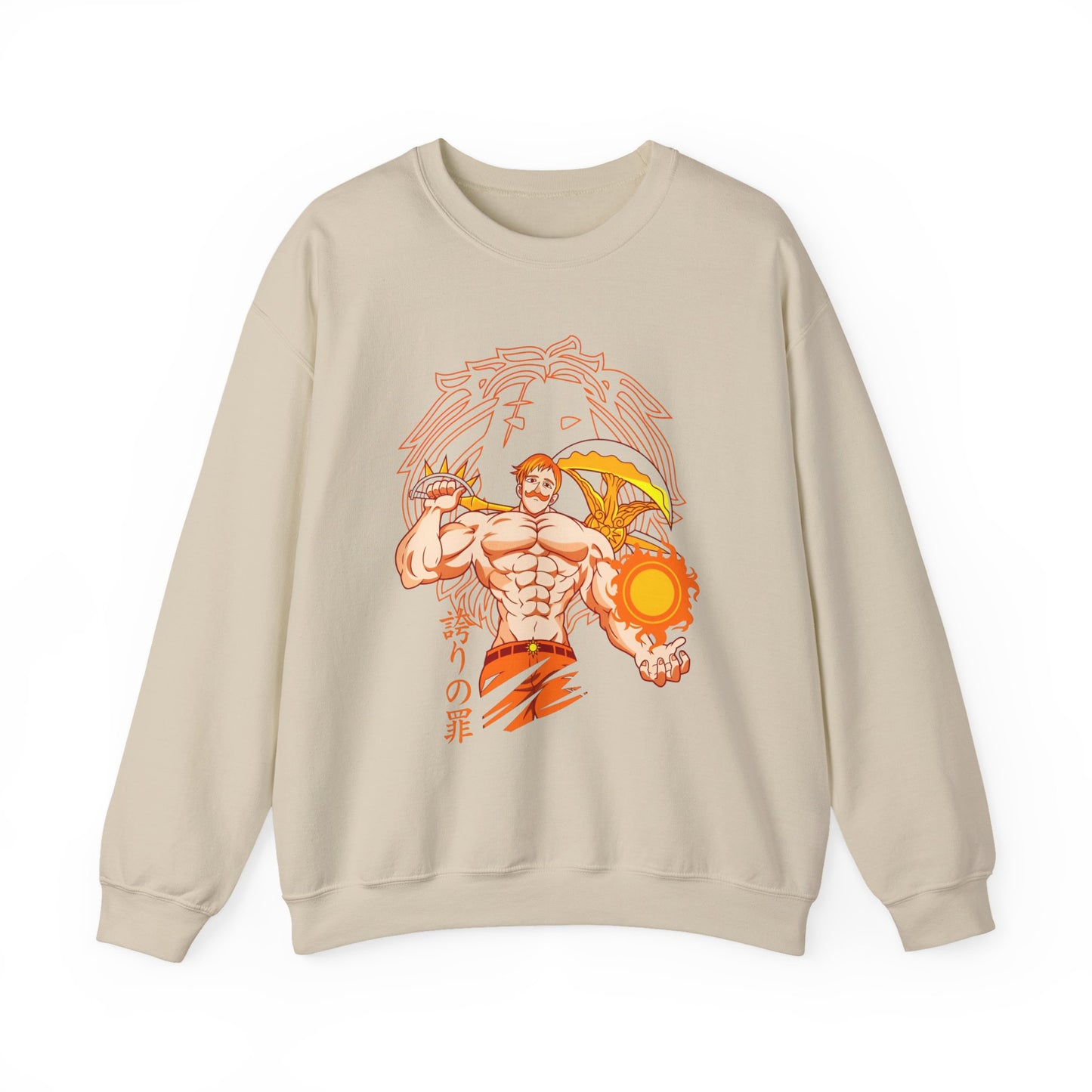 Escanor Seven Deadly Sins Sweatshirt – 100% Cotton Anime Pullover for Lion’s Sin of Pride Fans
