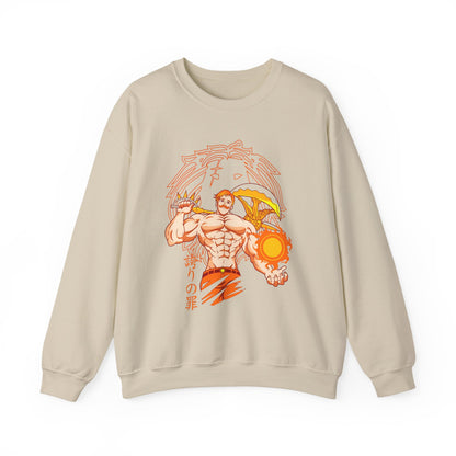 Escanor Seven Deadly Sins Sweatshirt – 100% Cotton Anime Pullover for Lion’s Sin of Pride Fans