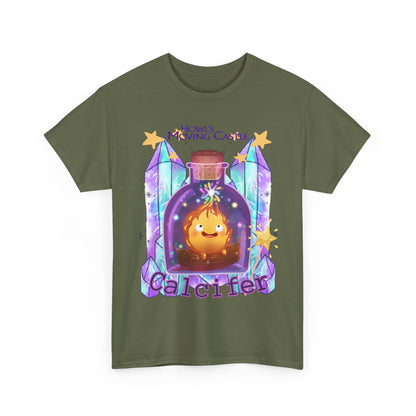 Howl's Moving Castle Calcifer T-Shirt 100% Cotton Studio Ghibli Tee