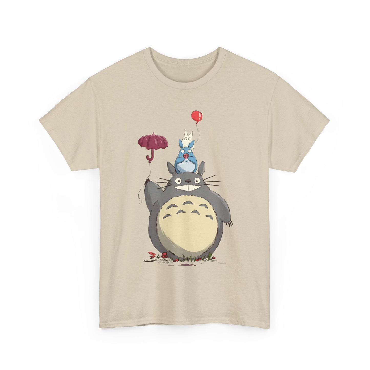 Totoro Umbrella T-Shirt – 100% Cotton Studio Ghibli Anime Tee