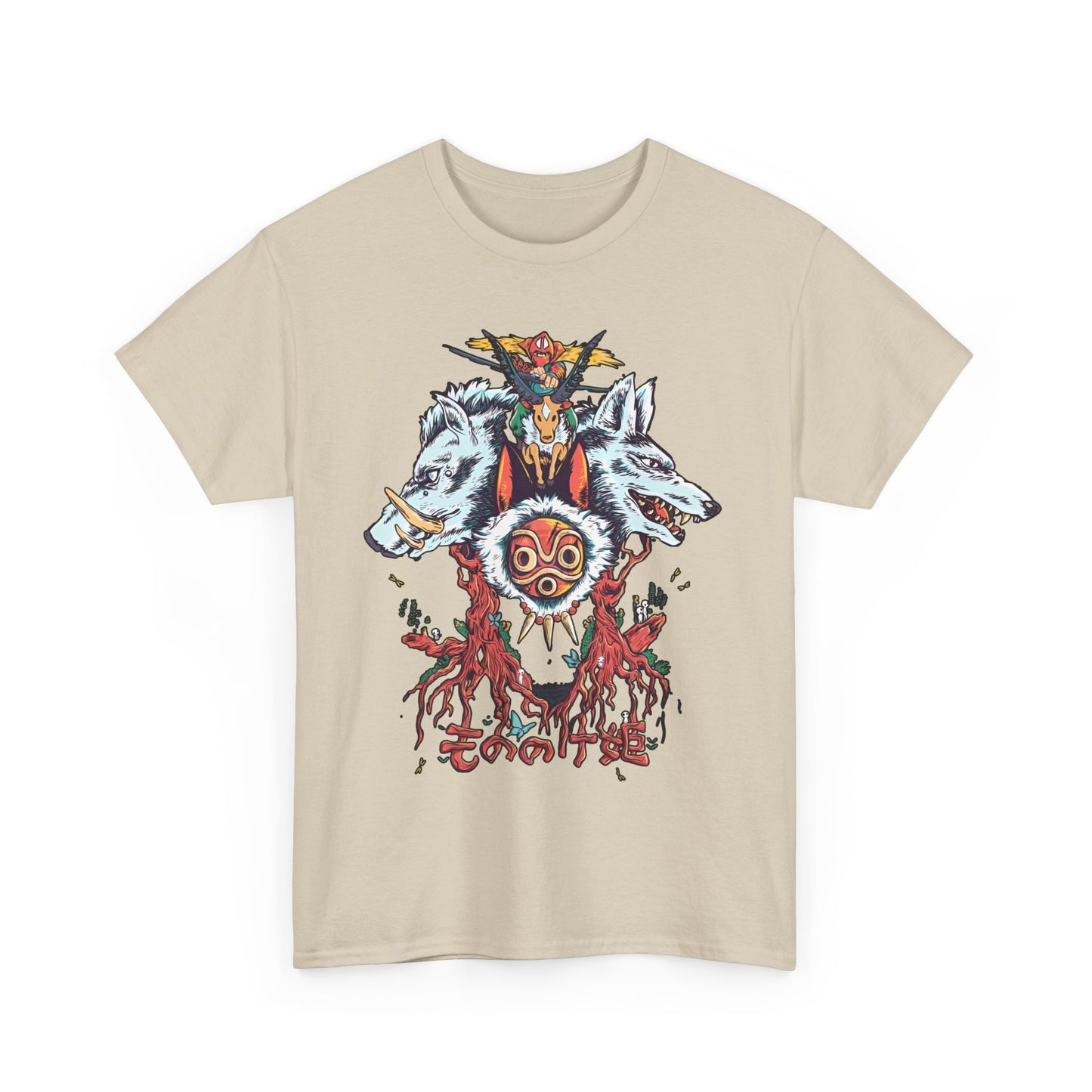 Mononoke Princess Shirt – Ghibli Cotton T-Shirt for Anime Lovers