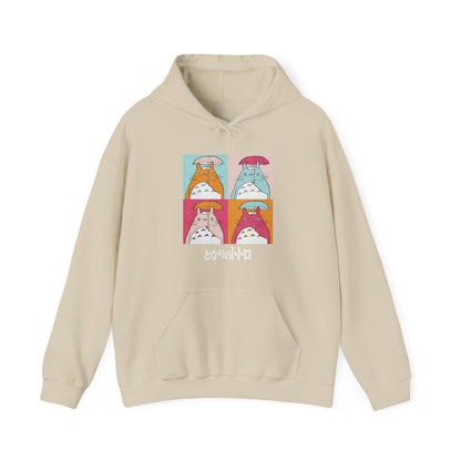 Totoro Aesthetic Art Collage Hoodie – 100% Cotton Studio Ghibli Anime Hoodie