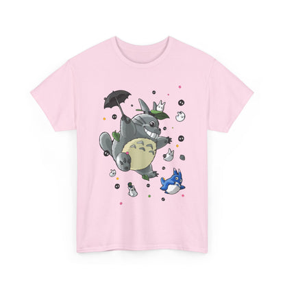 Totoro Umbrella Wind T-Shirt – 100% Cotton Studio Ghibli Anime Tee