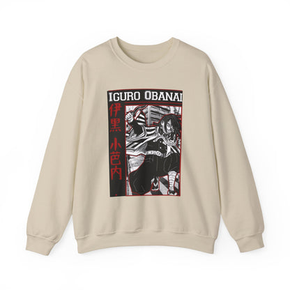Iguro Obanai Demon Slayer Sweatshirt – 100% Cotton Anime Pullover Featuring the Serpent Hashira
