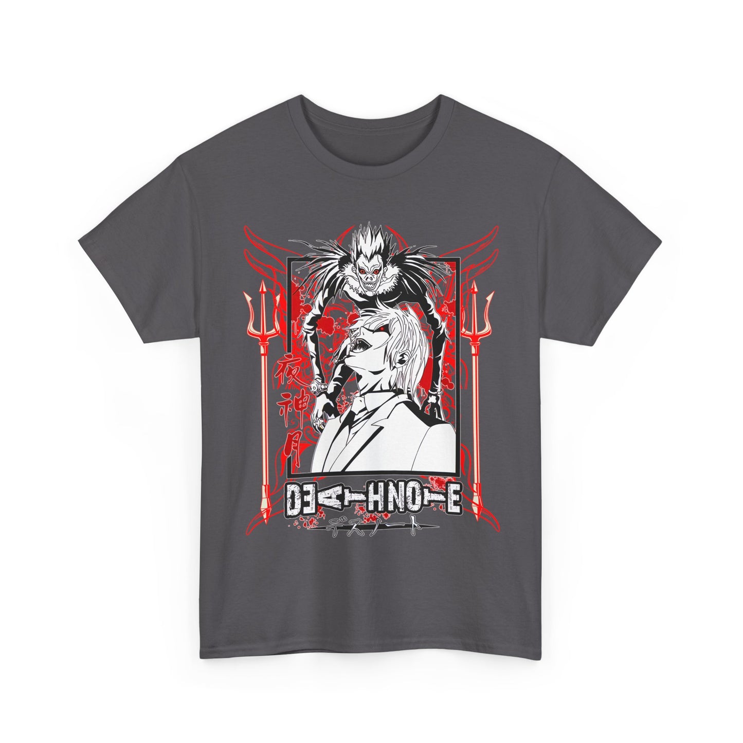 Death Note Anime T-Shirt – 100% Cotton Tee Featuring Light, L, and Ryuk