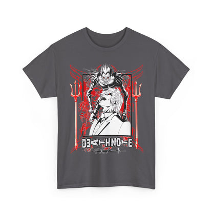 Death Note Anime T-Shirt – 100% Cotton Tee Featuring Light, L, and Ryuk