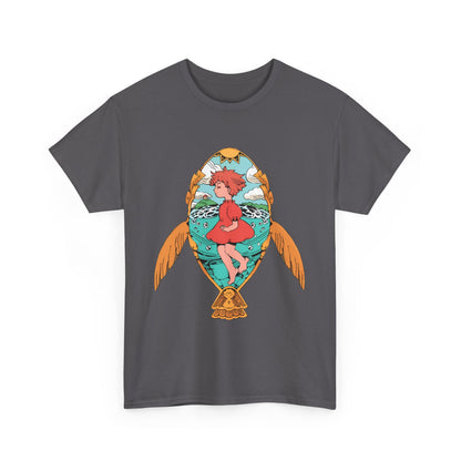 Ponyo Art T-Shirt – 100% Cotton Studio Ghibli Shirt for Anime Fans
