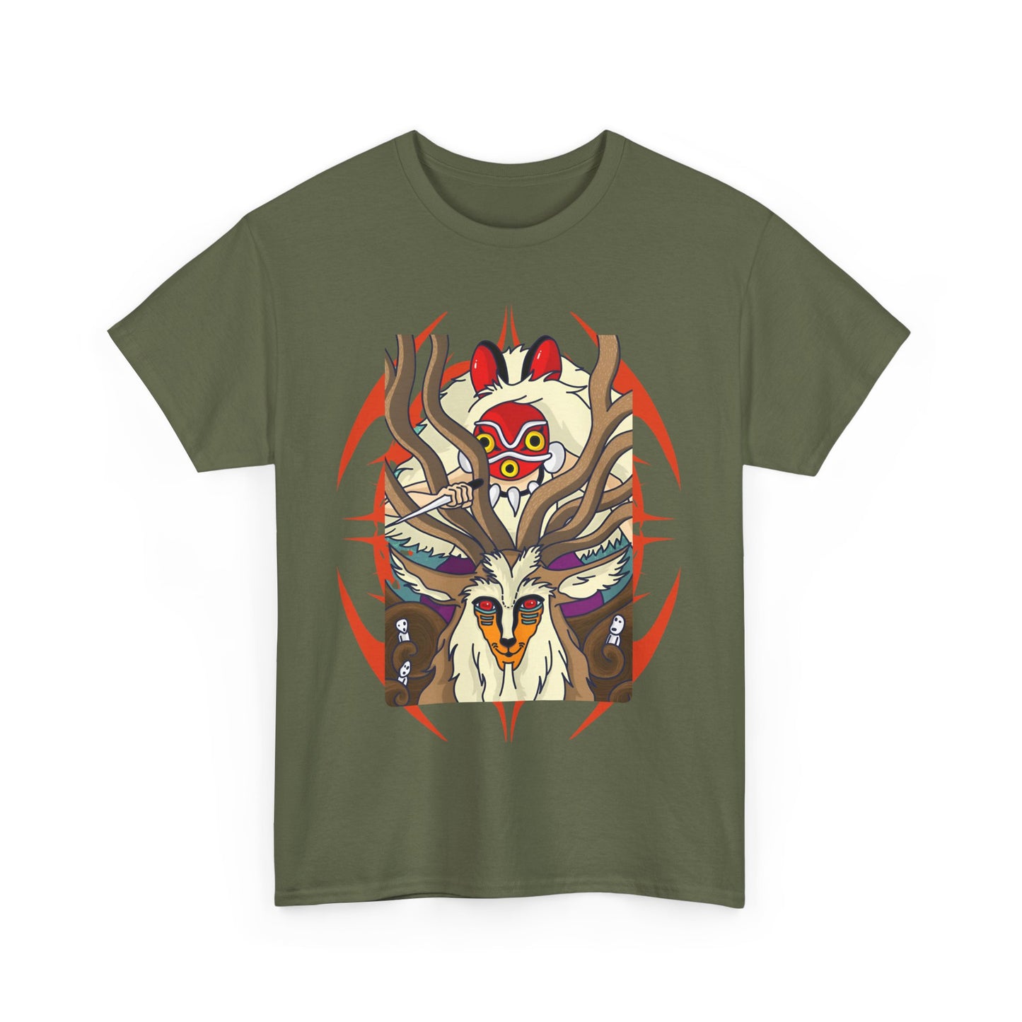 Forest Spirit Princess Mononoke T-Shirt | Ghibli Cotton Anime Tee