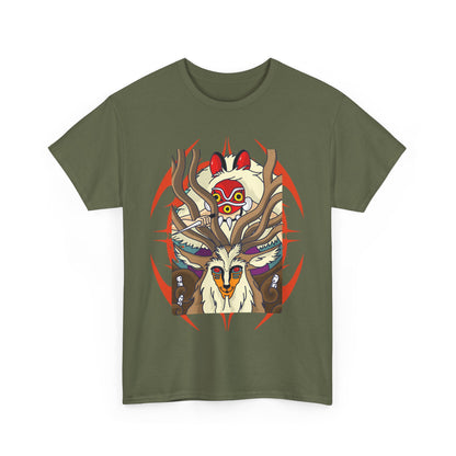 Forest Spirit Princess Mononoke T-Shirt | Ghibli Cotton Anime Tee