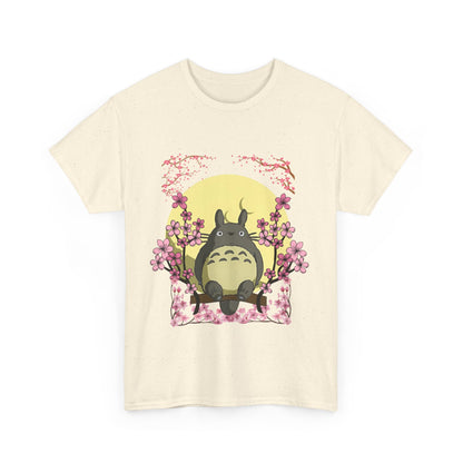 Totoro Sakura Moon T-Shirt – 100% Cotton Studio Ghibli Cherry Blossom Tee