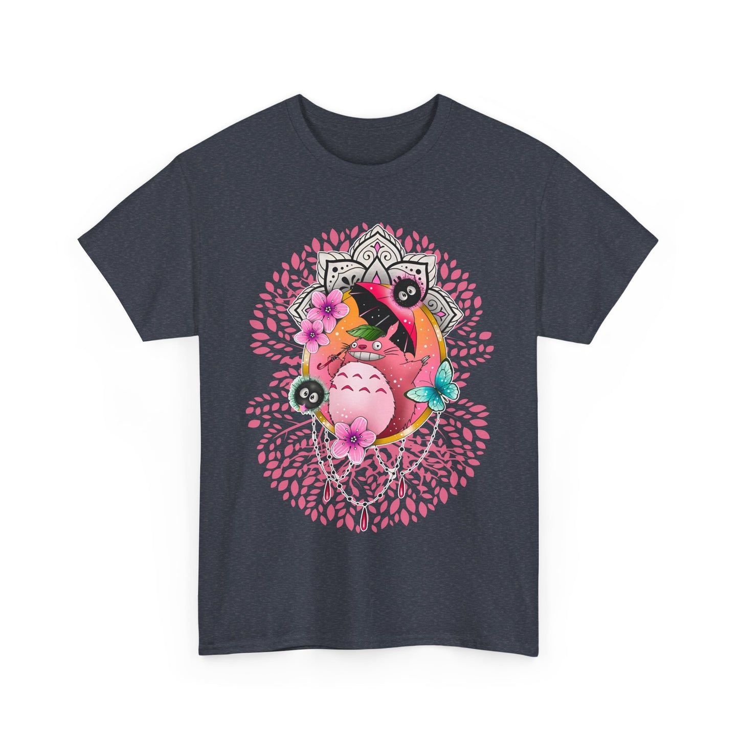 Totoro Pink Art T-Shirt | 100% Cotton Studio Ghibli Anime Tee