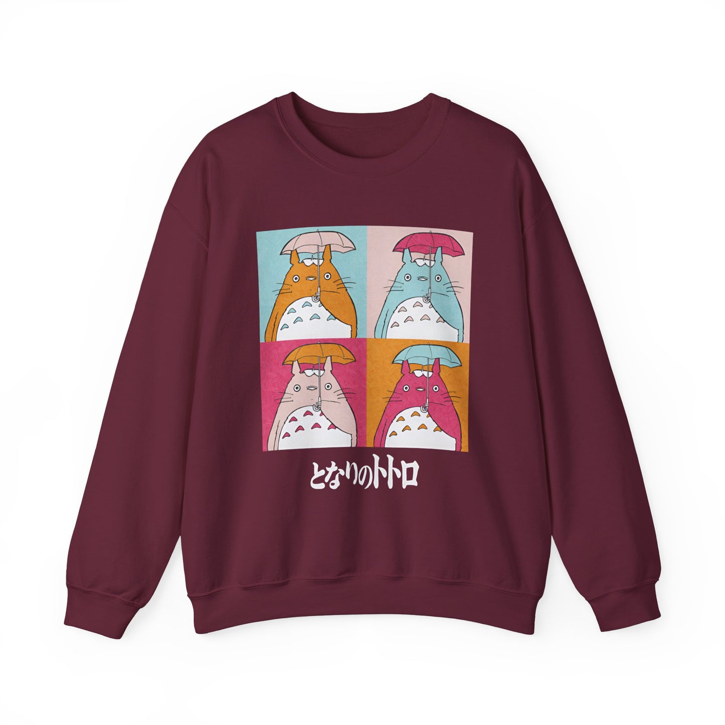 Totoro Aesthetic Art Collage Sweatshirt – 100% Cotton Studio Ghibli Inspired Cozy Pullover
