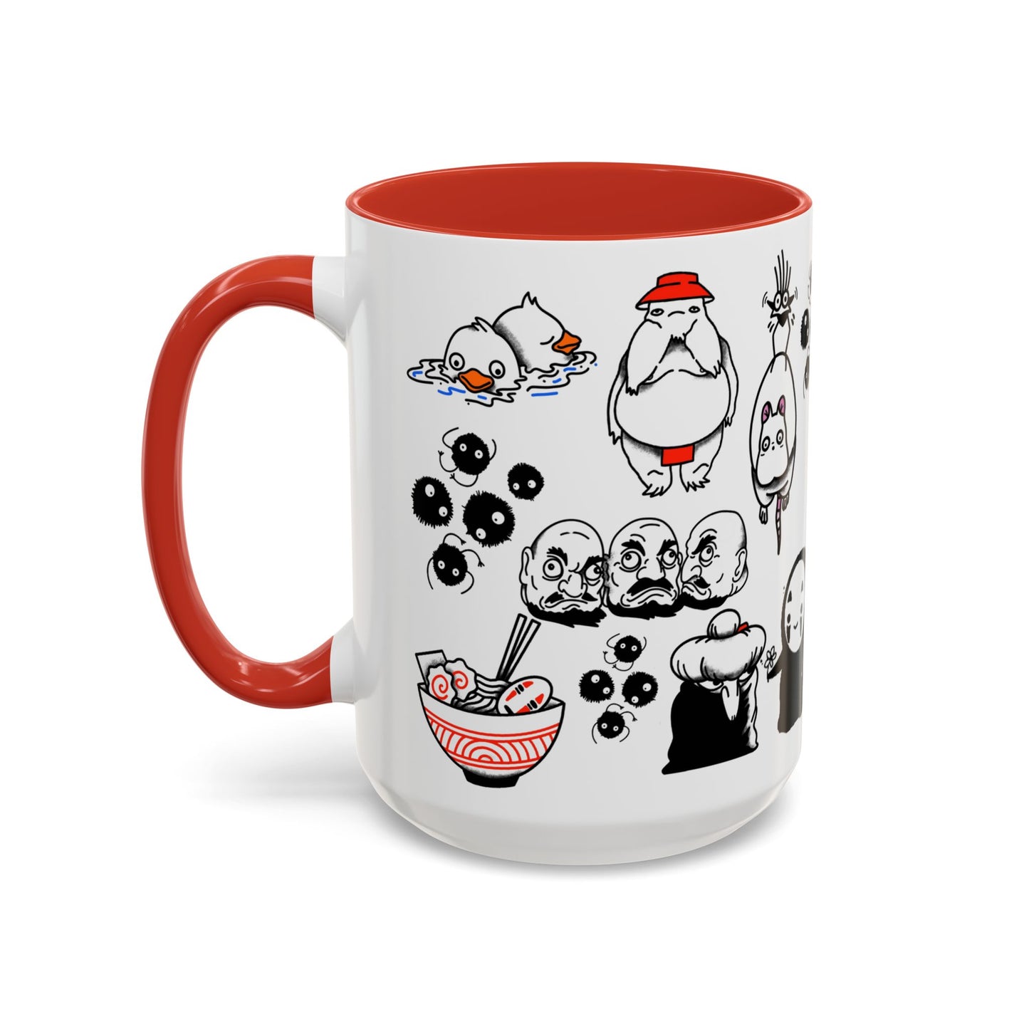 Spirited Away Moments Accent Mug – Color Handle Ghibli Cup 11oz & 15oz – Chihiro and Haku Anime Scene Gift