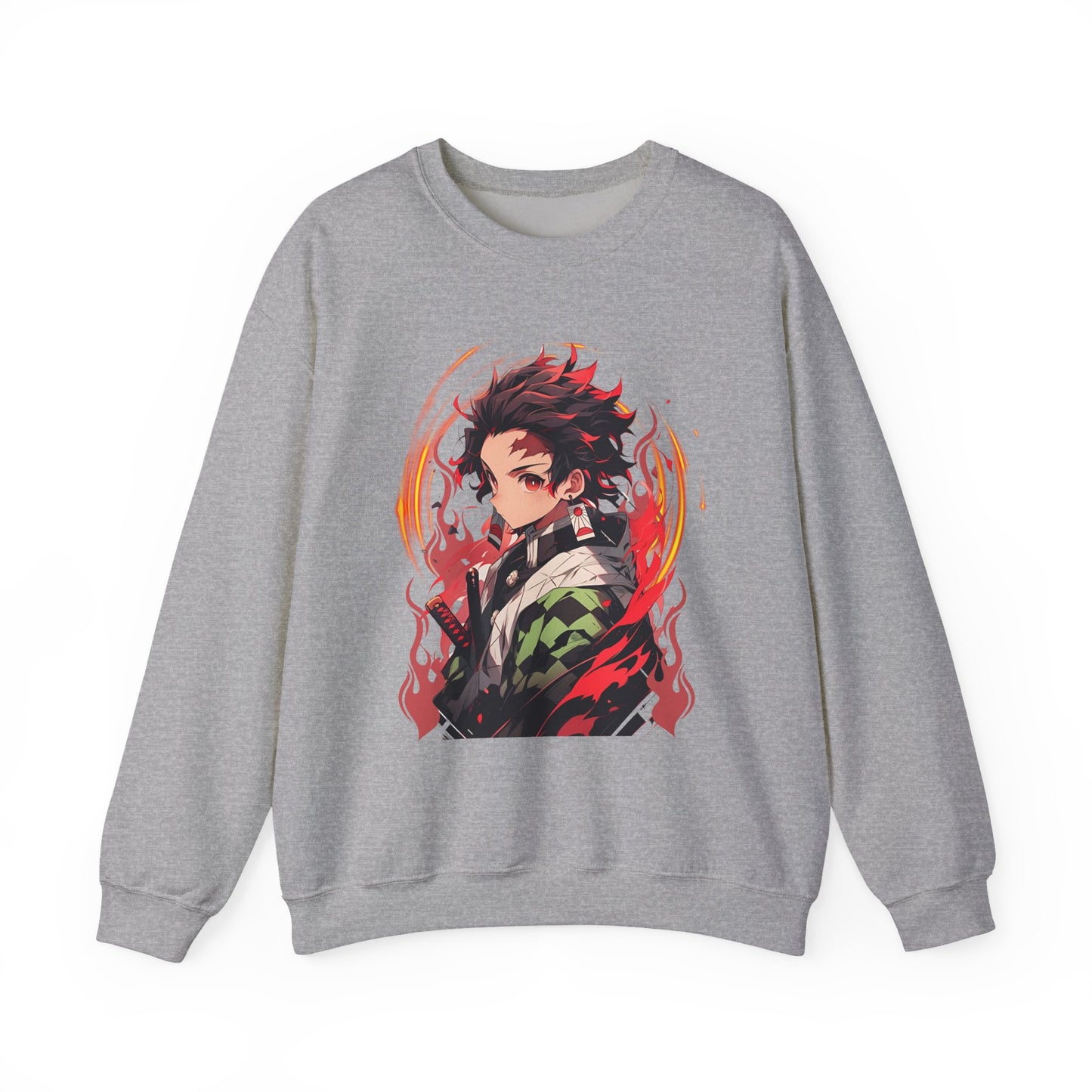 Tanjiro Kamado Demon Slayer Sweatshirt – 100% Cotton Anime Pullover for Kimetsu no Yaiba Fans