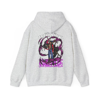 Dracule Mihawk One Piece Back Print Hoodie – 100% Cotton Anime Hoodie for Swordsman Fans