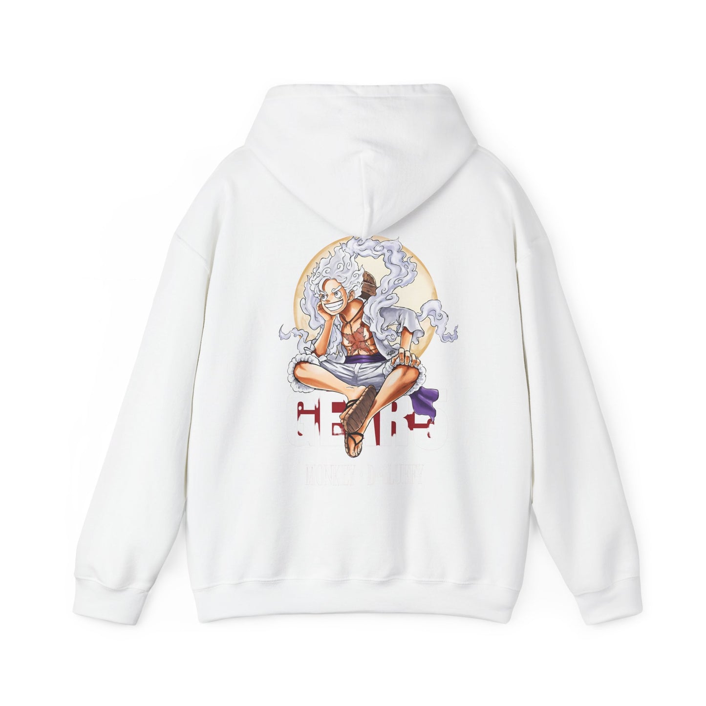 Monkey D. Luffy Gear 5 Back Print Hoodie – 100% Cotton One Piece Anime Sweatshirt