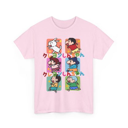 Shinchan T-Shirt – 100% Cotton Funny Anime Tee for Classic Cartoon Fans